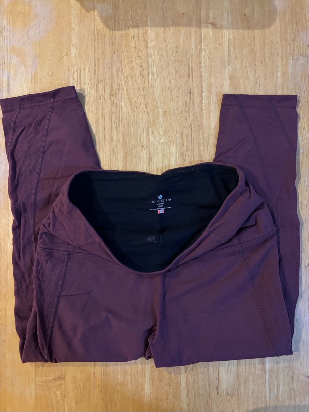 Tuff Athletics Deep Plum Active Leggings Capri